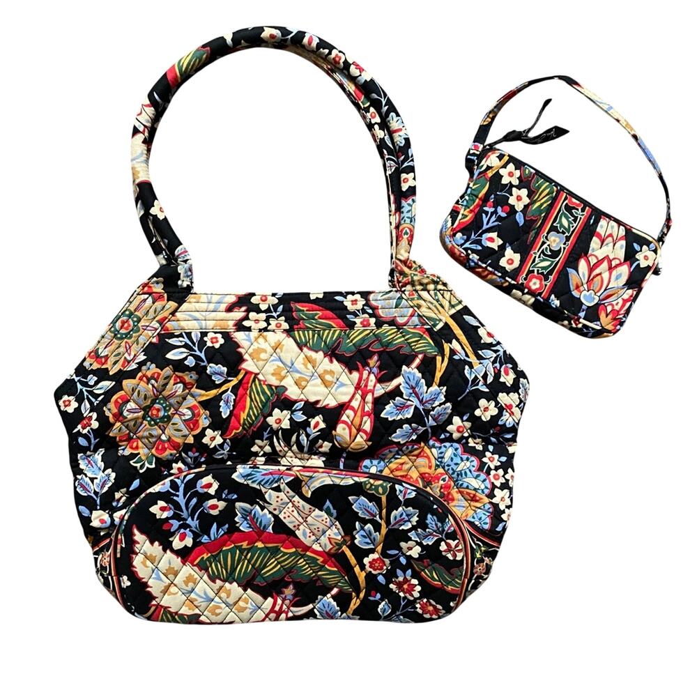 Vera Bradley Quilted Floral Purse With Matching Clutch Cottagecore Boho Colorful